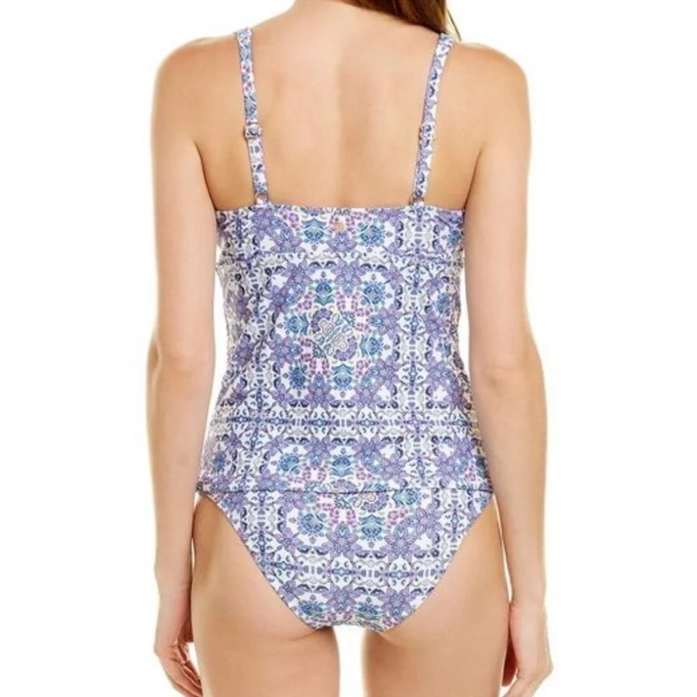 Nanette Lepore Violet Tankini Top Size 14 NWT